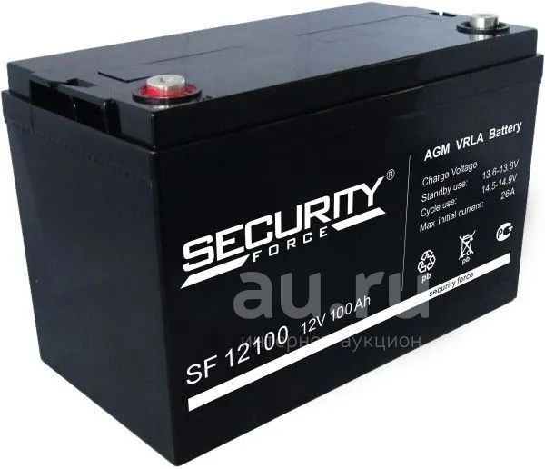 Батарея аккумуляторная 12V/100Ah Secuirity Force SF 12100 ОПС/M8 .