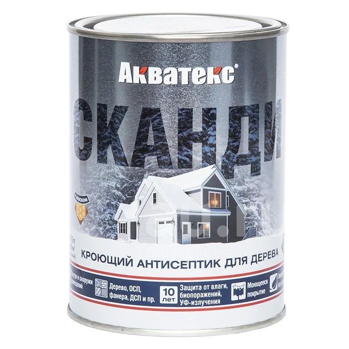 Акватекс Сканди (кроющий антисептик для дерева) 0,75 л (лакрица ...