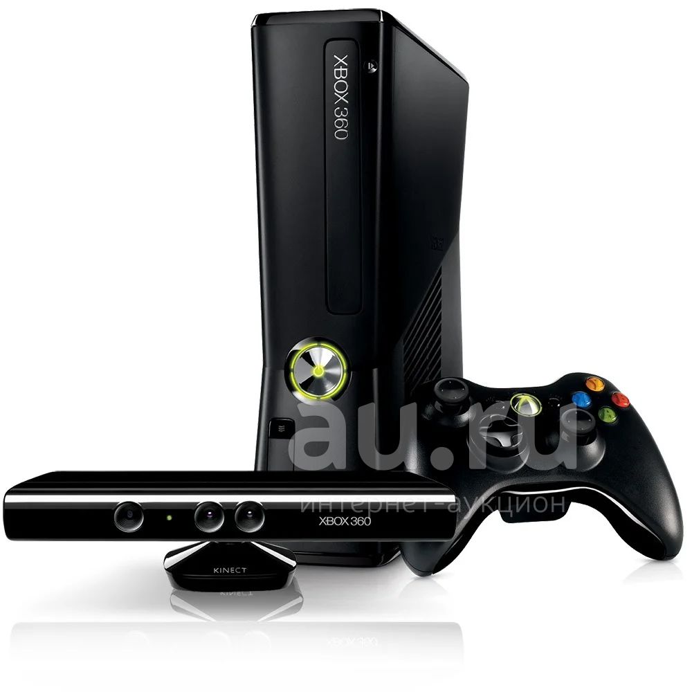 Комплект xbox 360 slim матовый,4Гб, Kinect, 2 джойстика + игры. — купить в  Красноярске. Состояние: Б/у. Консоли на интернет-аукционе Au.ru