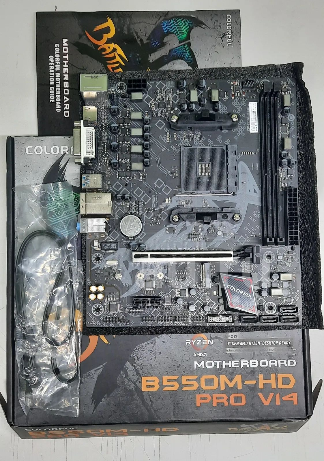Материнская плата AM4 AMD B550 Colorful Battle-AX B550M-HD PRO V14 ...