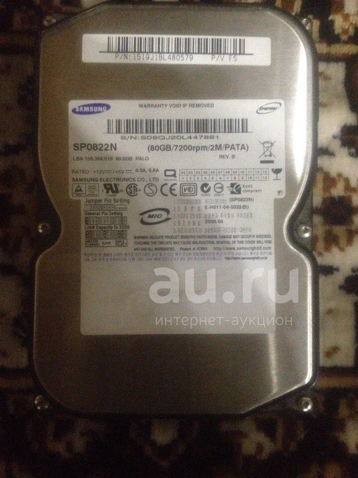 Жесткий диск samsung 80gb — купить в Красноярске. Состояние: Б/у ...