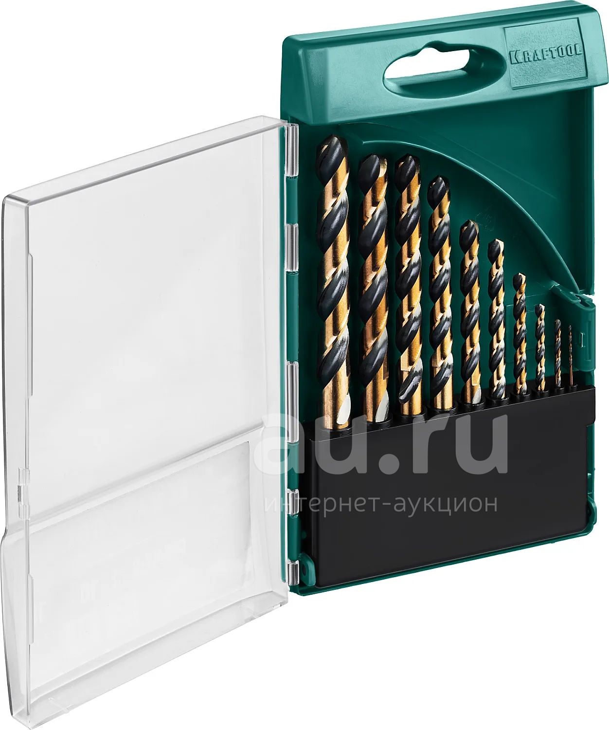 KRAFTOOL COBALT 10шт(1-10мм), Набор сверл по металлу HSS-Co(8%), сталь ...