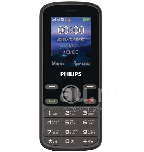 Сотовый телефон Philips Xenium E111 черный {НОВЫЙ} 2SIM, 1.77", TFT ...