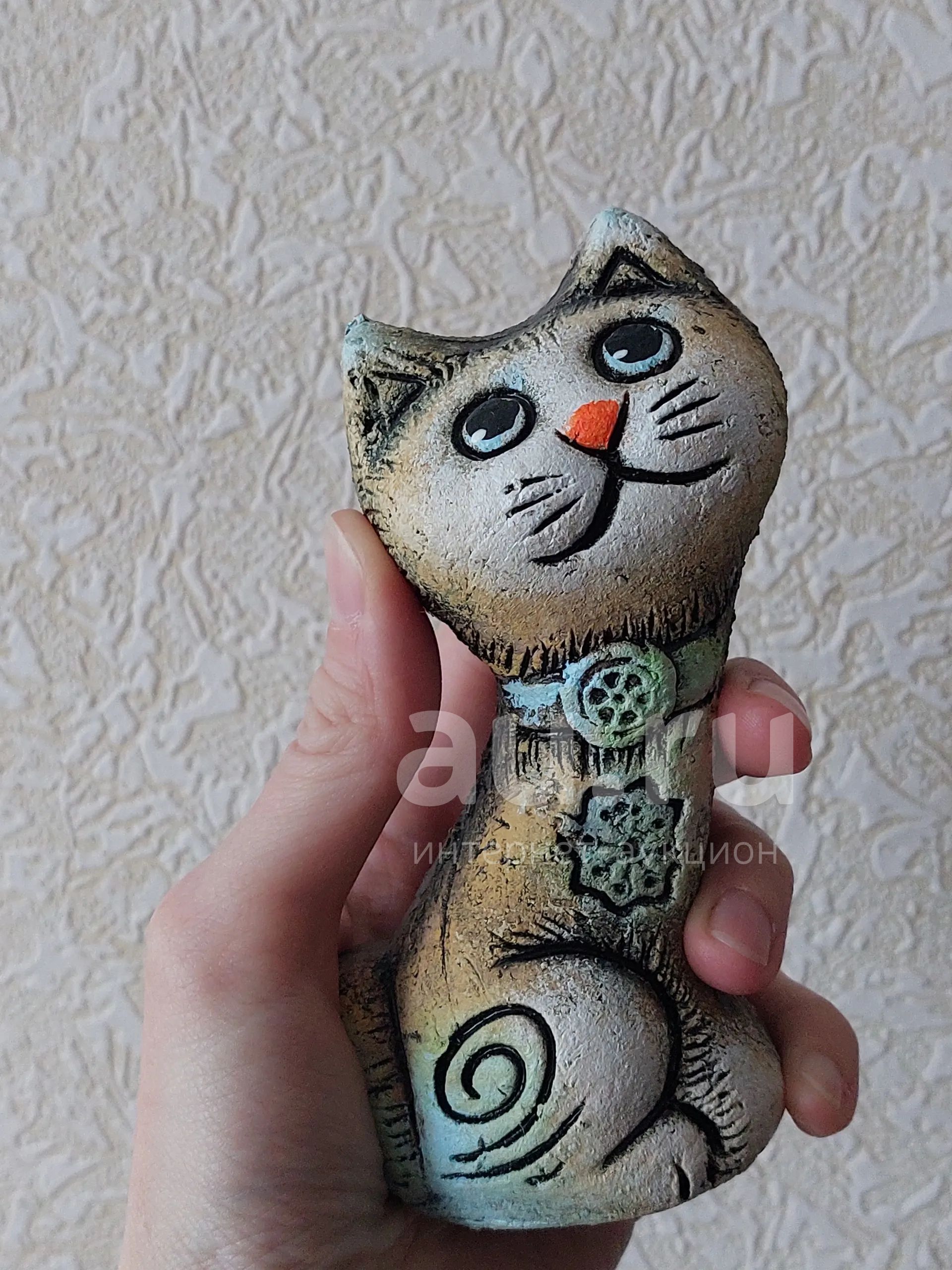 Фигурка кот керамика — купить в Красноярске. Состояние: Новое. Фигурки ...