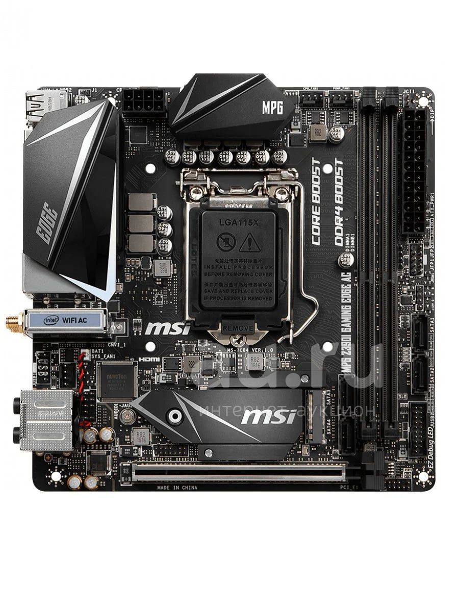 Материнская плата LGA1151-v2 MSI Z390I MPG Gaming edge AC I DDR4 I 2133 ...