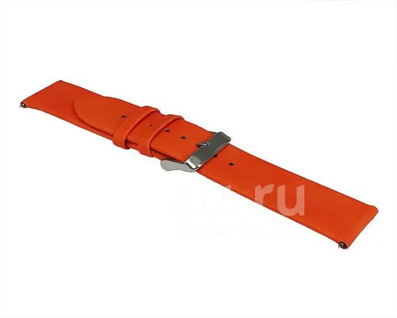 Ремешок Samsung/Huawei/Amazfit GTR 22mm leather band кожаный оранжевый ...