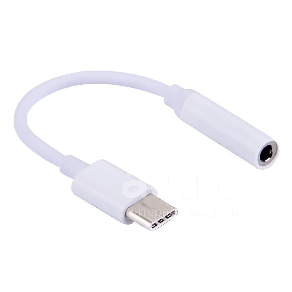 Адаптер переходник на разъем под наушники (Type-C - Jack 3.5) - Белый ...