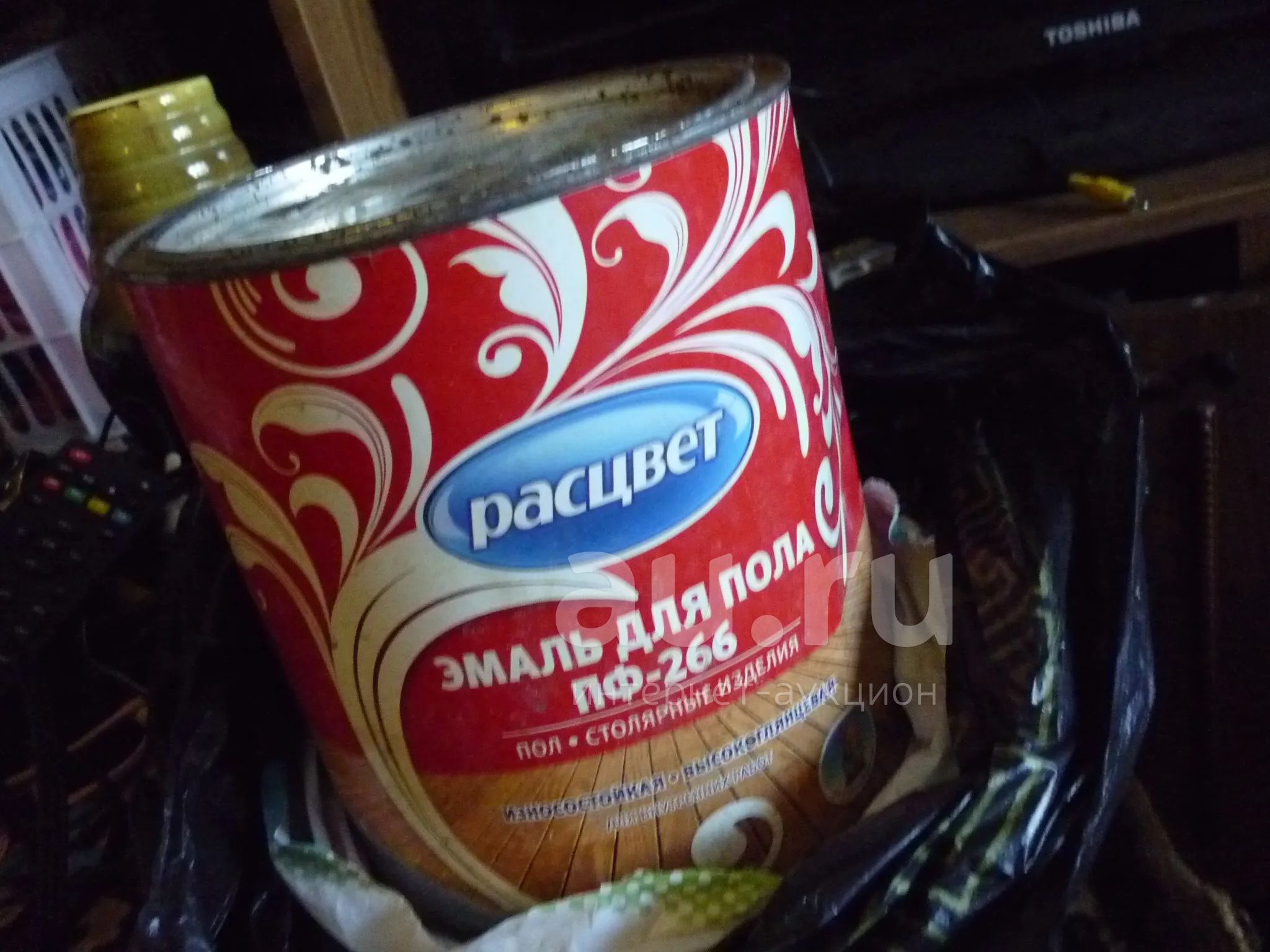 Краска для пола, банка 2,5 кг. Большая. Коричневый — купить в ...