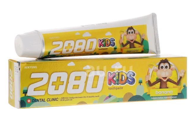 Aekyung Dental Clinic 2080 - Kids (banana) Детская зубная паста "банан ...