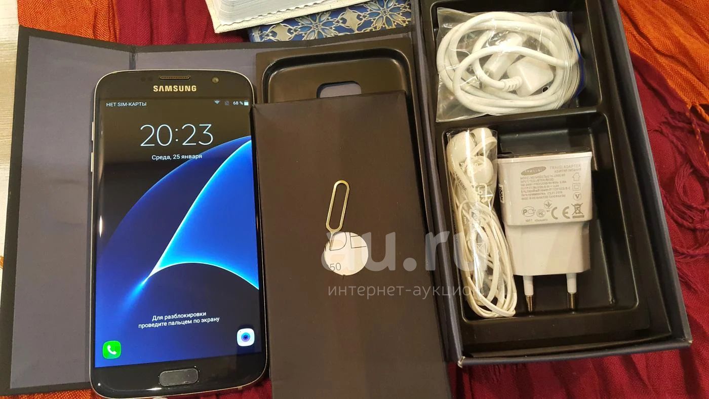 Samsung Galaxy S7 edge 64 gb. Black Sapphire. — купить в Красноярске.  Состояние: Новое. Смартфоны на интернет-аукционе Au.ru