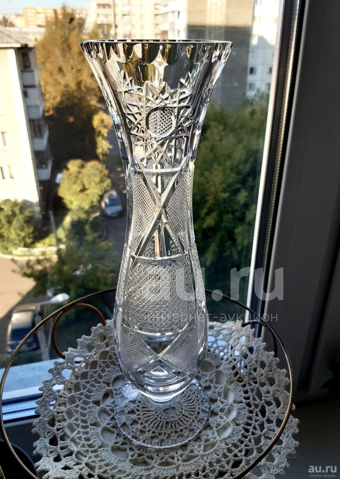 Красивая ваза хрусталь 30 см — купить в Красноярске. Состояние: Б/у ...
