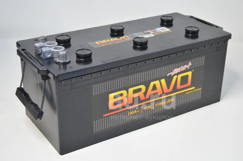 Аккумулятор грузовой Bravo 190 Ач 1100 А прямая полярность+переходник ...