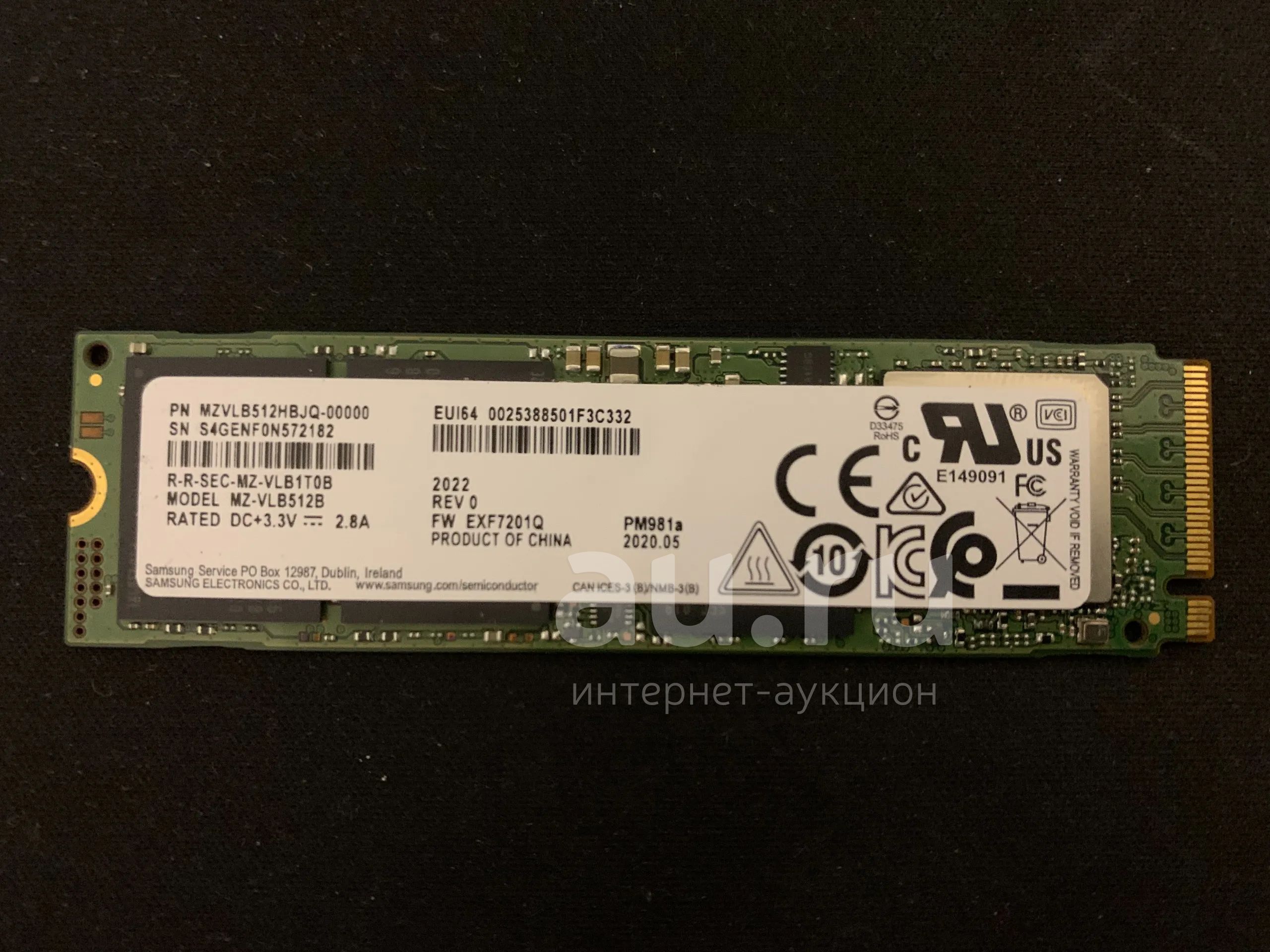 SSD M.2 nvme 512Gb Samsung MZ-VLB512B — купить в Красноярске. Состояние ...