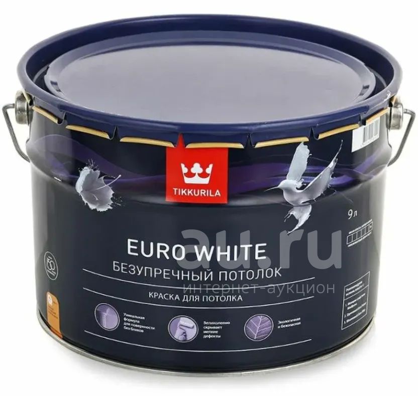 Краска Tikkurila euro power 7 9л F 500, V498 — купить в Красноярске ...