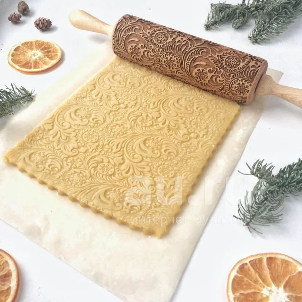 Скалка с узором Новогодняя