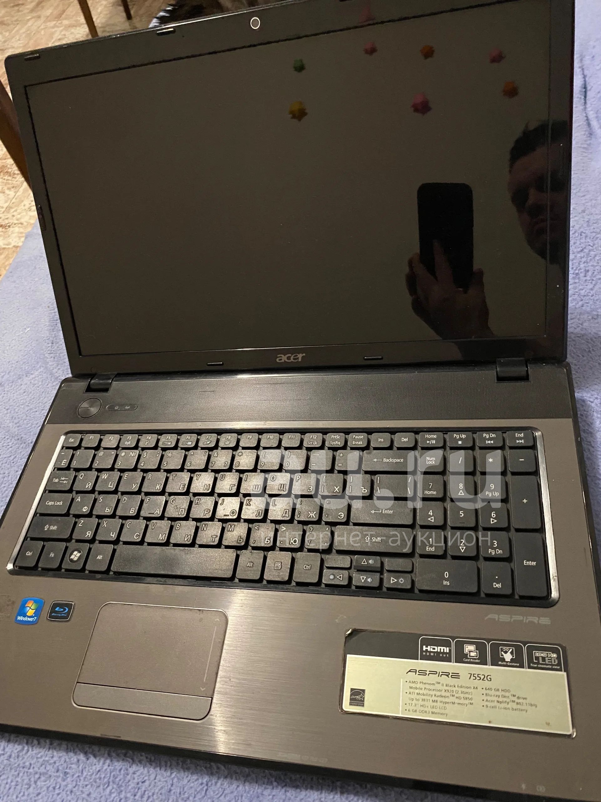 Ноутбук Acer aspire 7552g — купить в Красноярске. Состояние: Неисправно ...