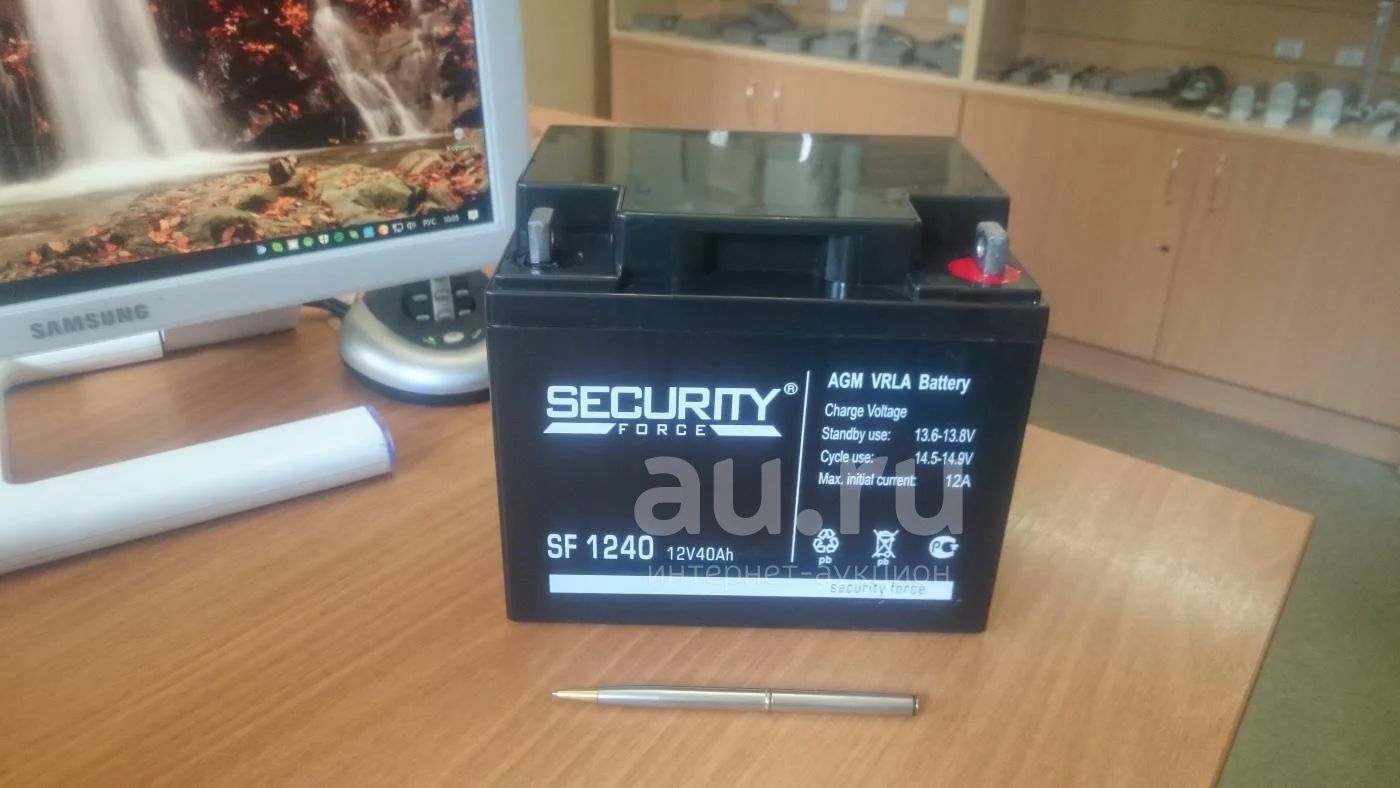 Аккумулятор Security Force SF 1240 12В 40Ач АКБ 12В40А 12-40 элемент .