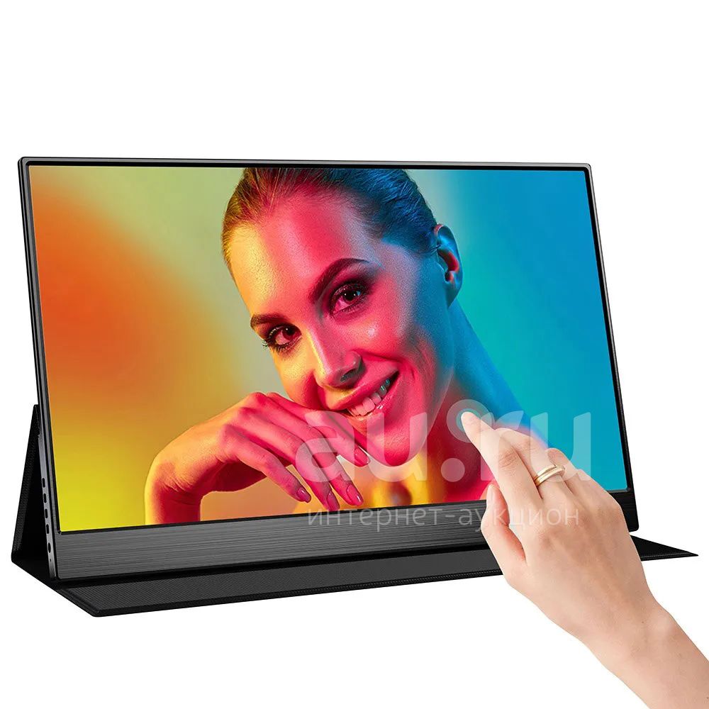 15,6-дюймовый портативный монитор с сенсорным экраном 1080P IPS ...