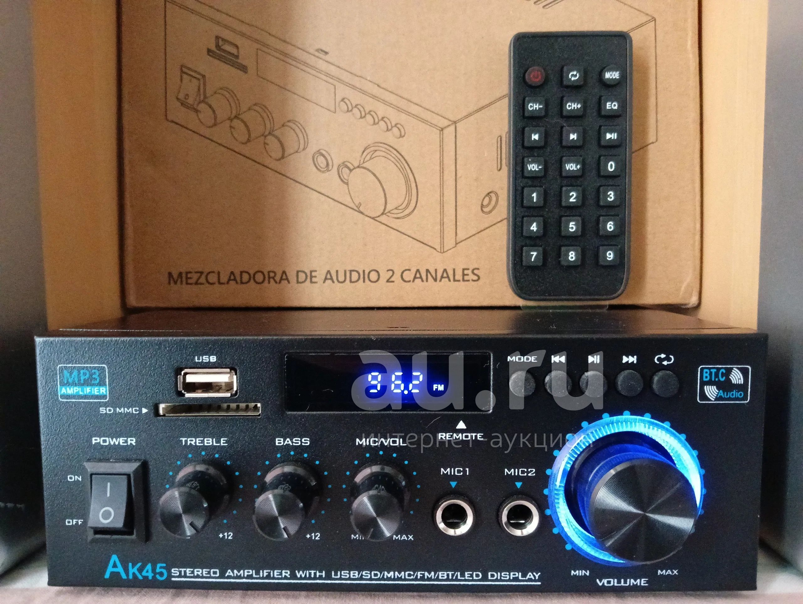 Bluetooth усилитель AK45, 80 Ватт RMS — купить в Красноярске. Состояние ...