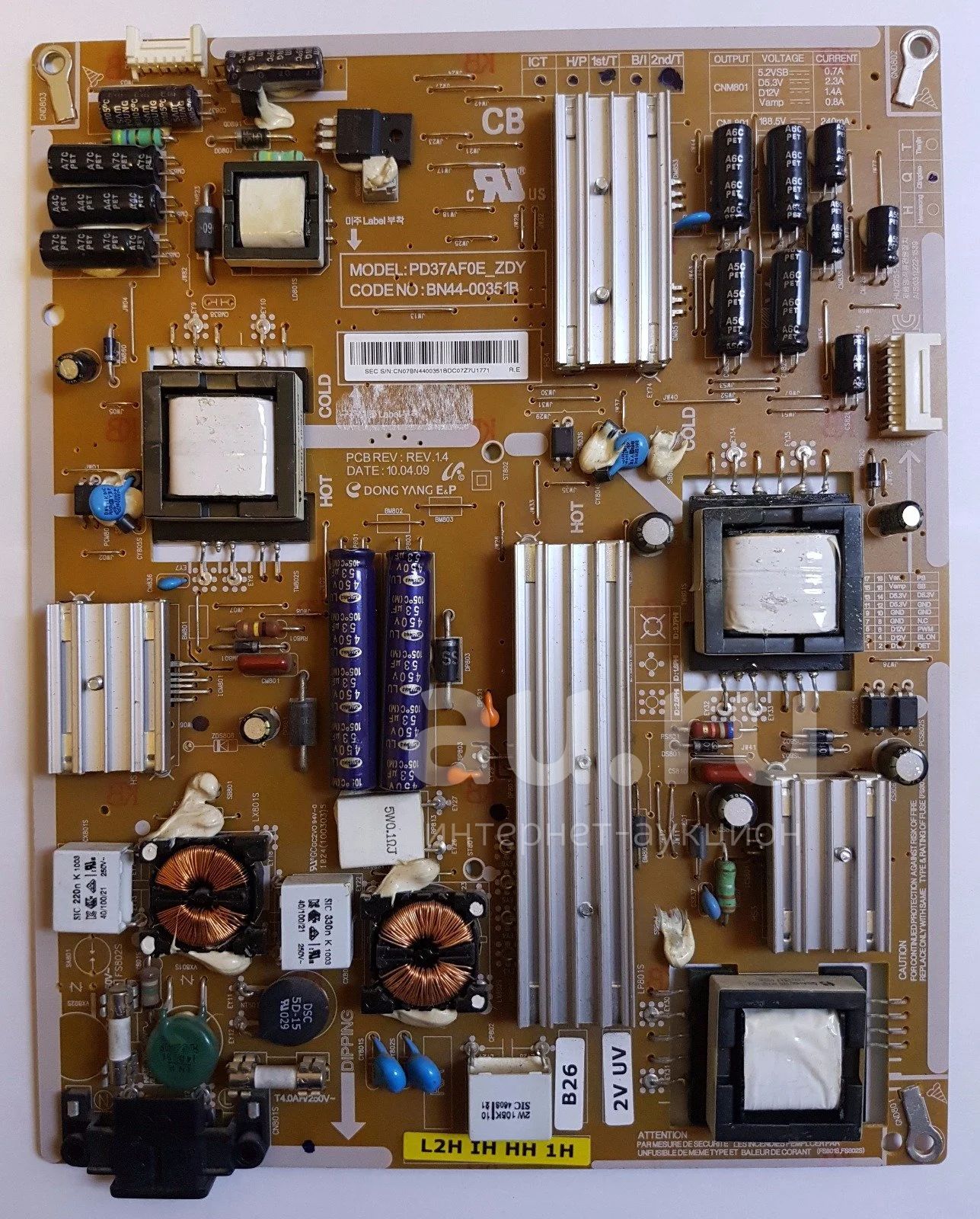 PSU , BN44-00351A , PD37AF0E_ZDY , REV1.4 , оригинальный блок питания ...