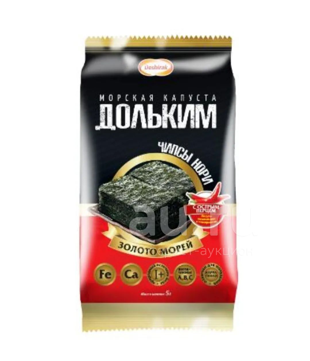 Чипсы нори / морская капуста ДольКим с острым перцем / перец / Золото ...