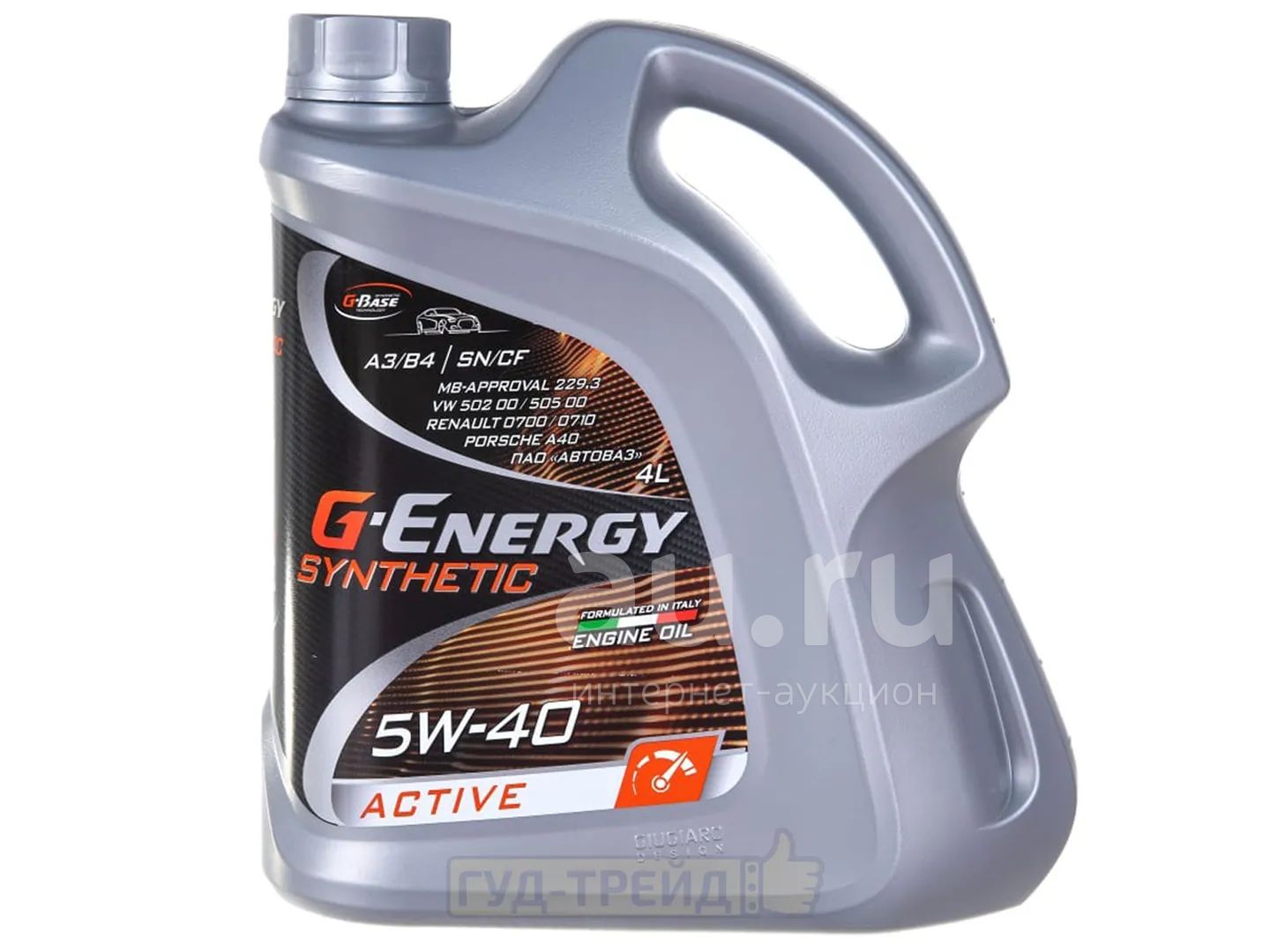 Масло моторное G-Energy Synthetic Active 5W40 синтетика / 4 л / 5W-40 ...