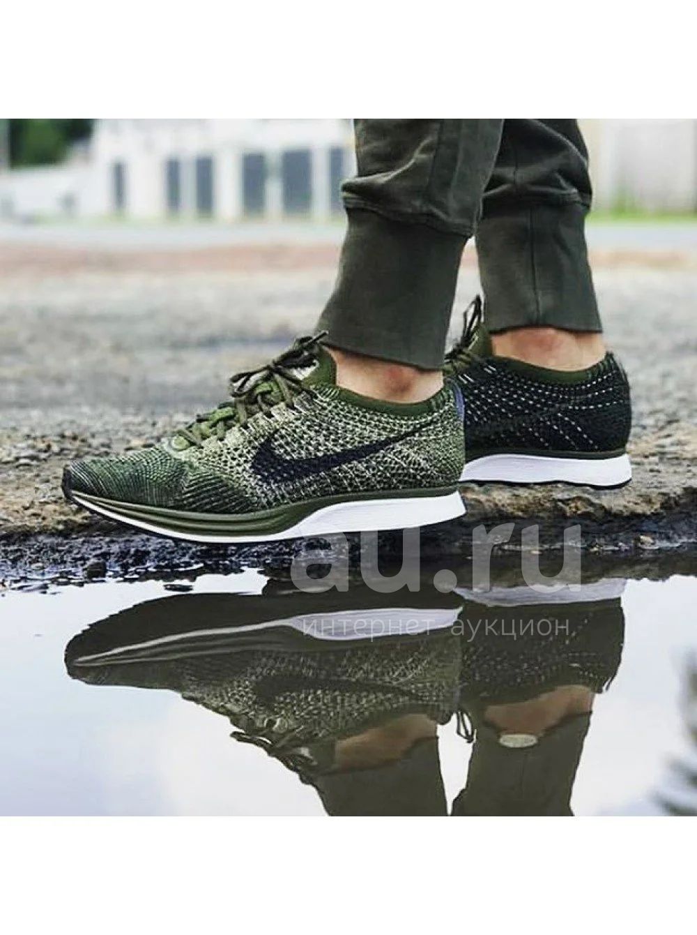 NIKE Flyknit Racer Rough Green . Au.ru