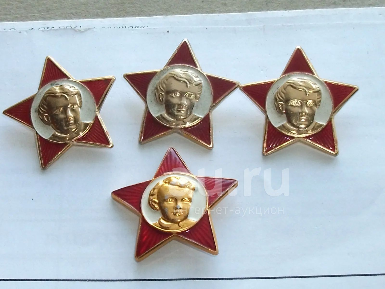 Значок октябрёнок октябрятский звезда Ленин кудрявый СССР склад — купить в  Омске. Другое (значки, медали, жетоны) на интернет-аукционе Au.ru