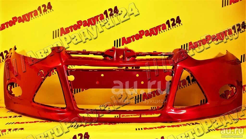 Бампер Ford Focus 3, Форд Фокус 3 (2010-2015) передний Candy Red (9SSE ...