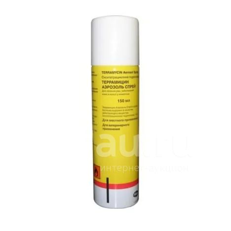 Террамицин / Terramycin (Аэрозоль Спрей) для животных, 150 мл — купить ...