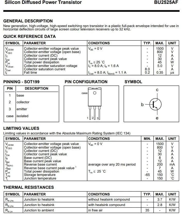 Транзистор bu2520af характеристики и аналоги фото - PwCalc.ru