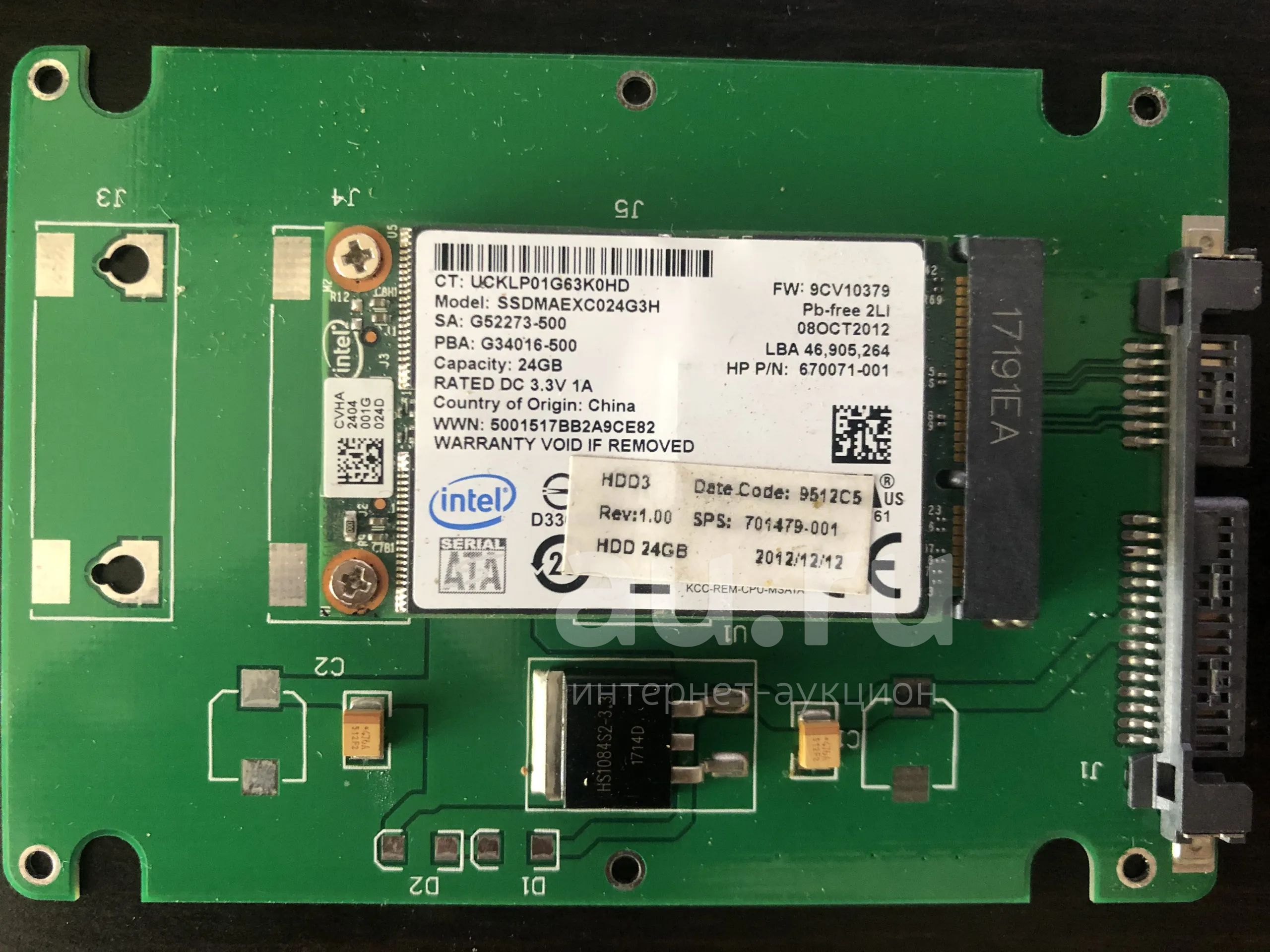 SSD mSATA 24Gb Intel SsdmAEXC024G3H 30 BB SATA . SSD Au.ru