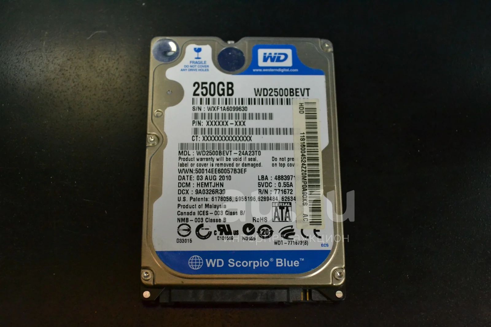 Жесткий жёсткий диск в ноутбук HDD hdd 2,5 " SATA 250 Gb Гб WD Blue ...