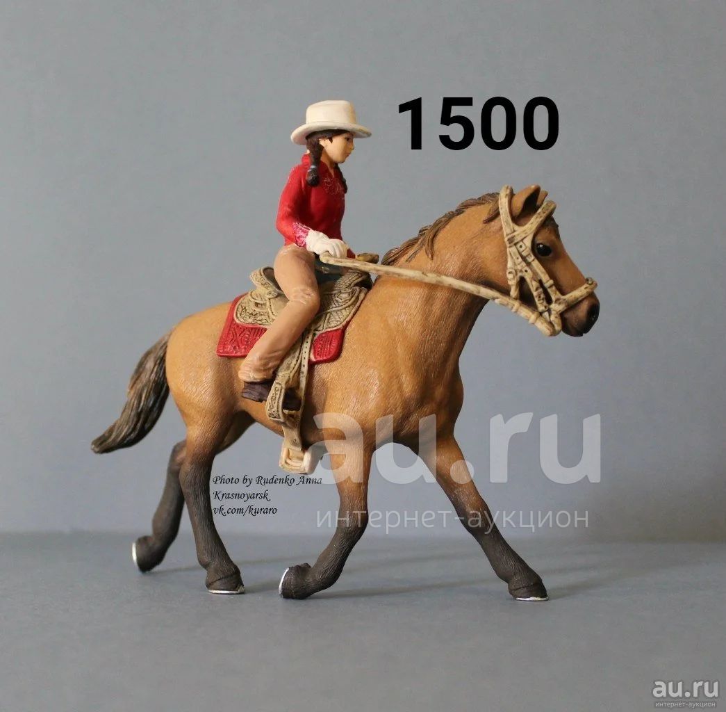 Фигурка Schleich набор вестерн лошадь+всадник — купить в Красноярске.  Игрушки на интернет-аукционе Au.ru