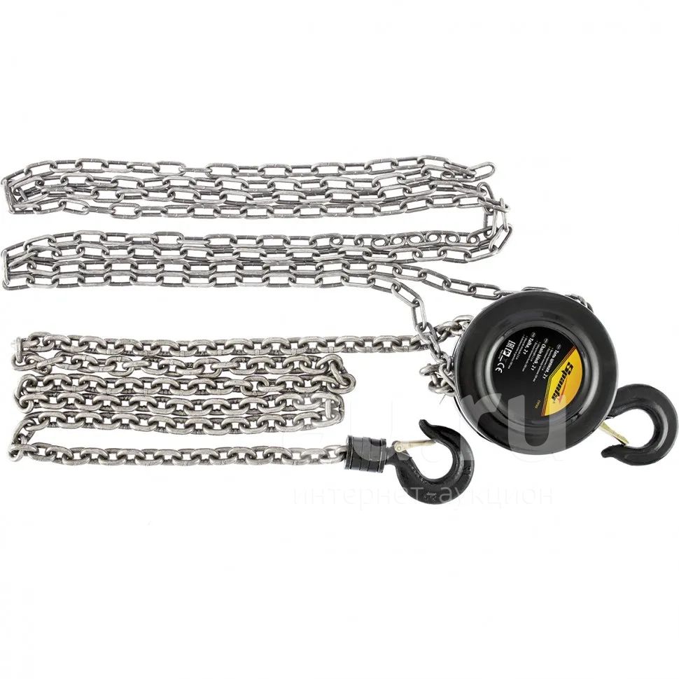 Таль цепная, 2 т, H подъема 2.5 м, расстояние между крюками 380 мм ...