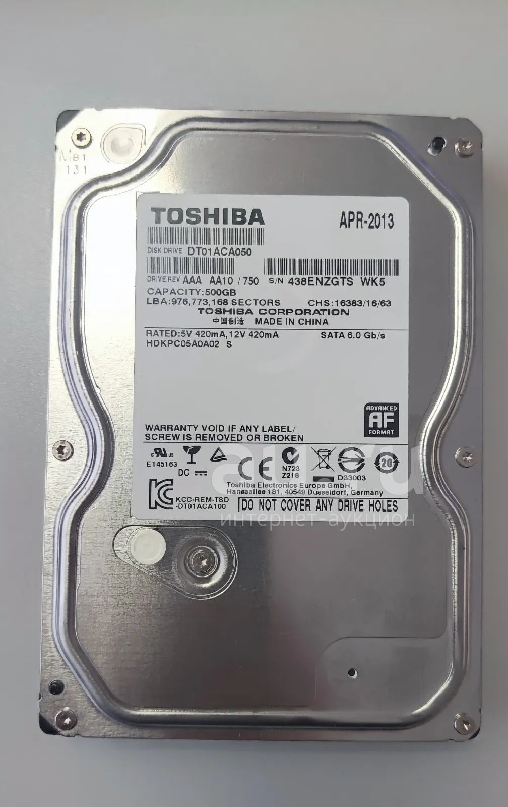 HDD Жесткий диск Toshiba DT01ACA050 500Gb — купить в Красноярске ...