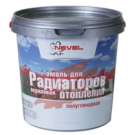 Краска для радиаторов 0,35кг NEVEL /эмаль акриловая/ — купить в ...