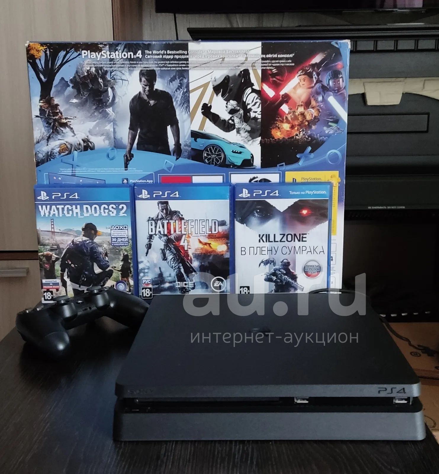 Sony PlayStation 4 Slim 1Tb. Ростест. CUH-2008B. Полный комплект. В ...