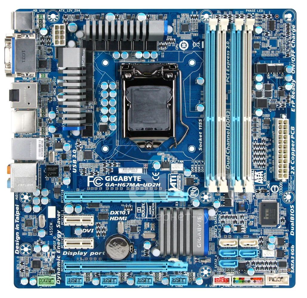 Оптимальная плата под LGA 1155: Gigabyte GA-H67MA-UD2H (H67 чипсет/ до ...