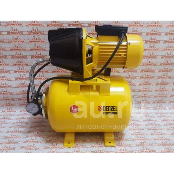 Насосная станция Denzel PS1100С, 1100 Вт, 4500 л/ч, ресивер 24 л ...