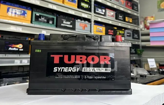 Аккумулятор TUBOR Asia Synergy 85 а/ч 800 А обратная полярность низкий ...