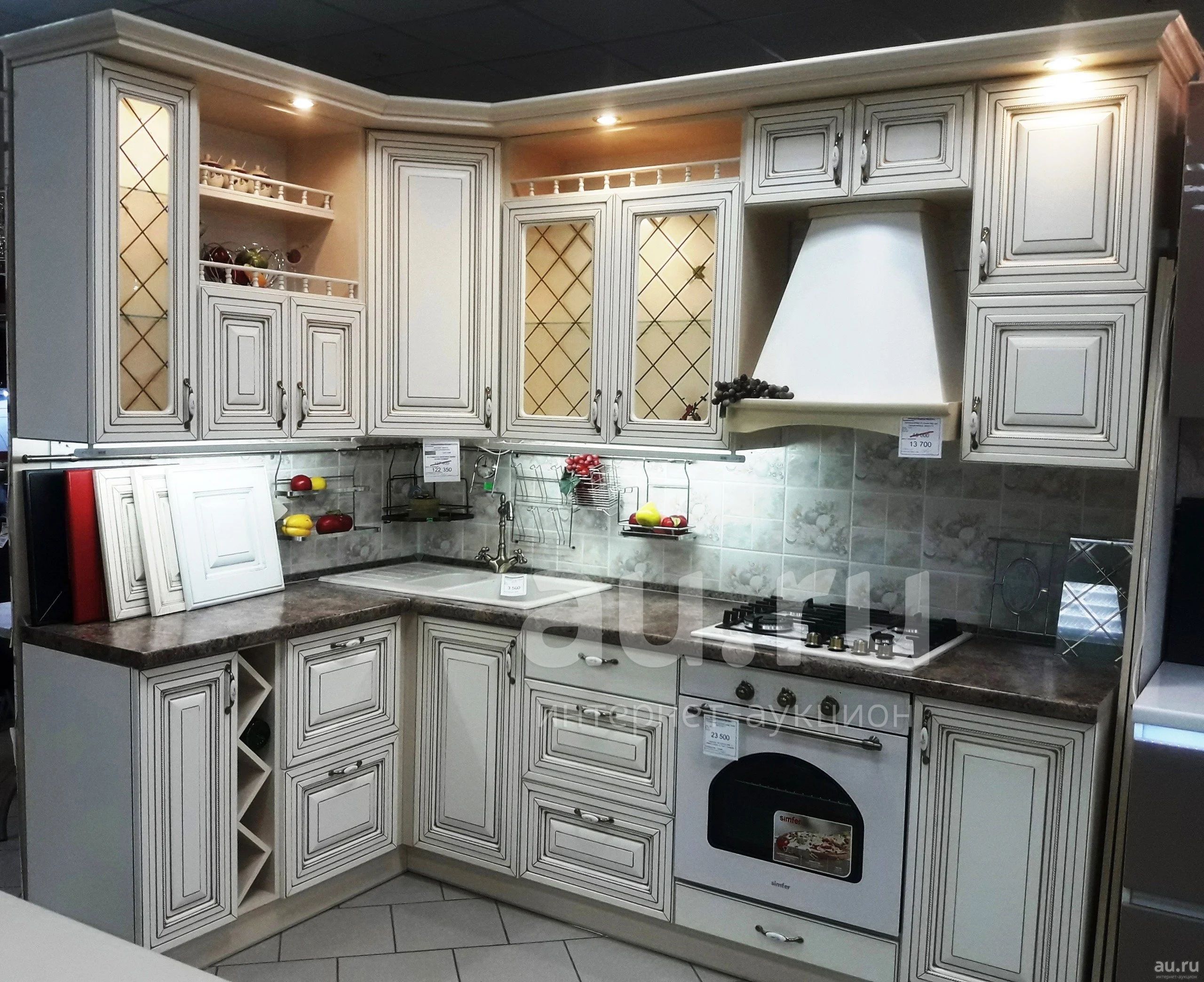Кухня классика патина слон кость