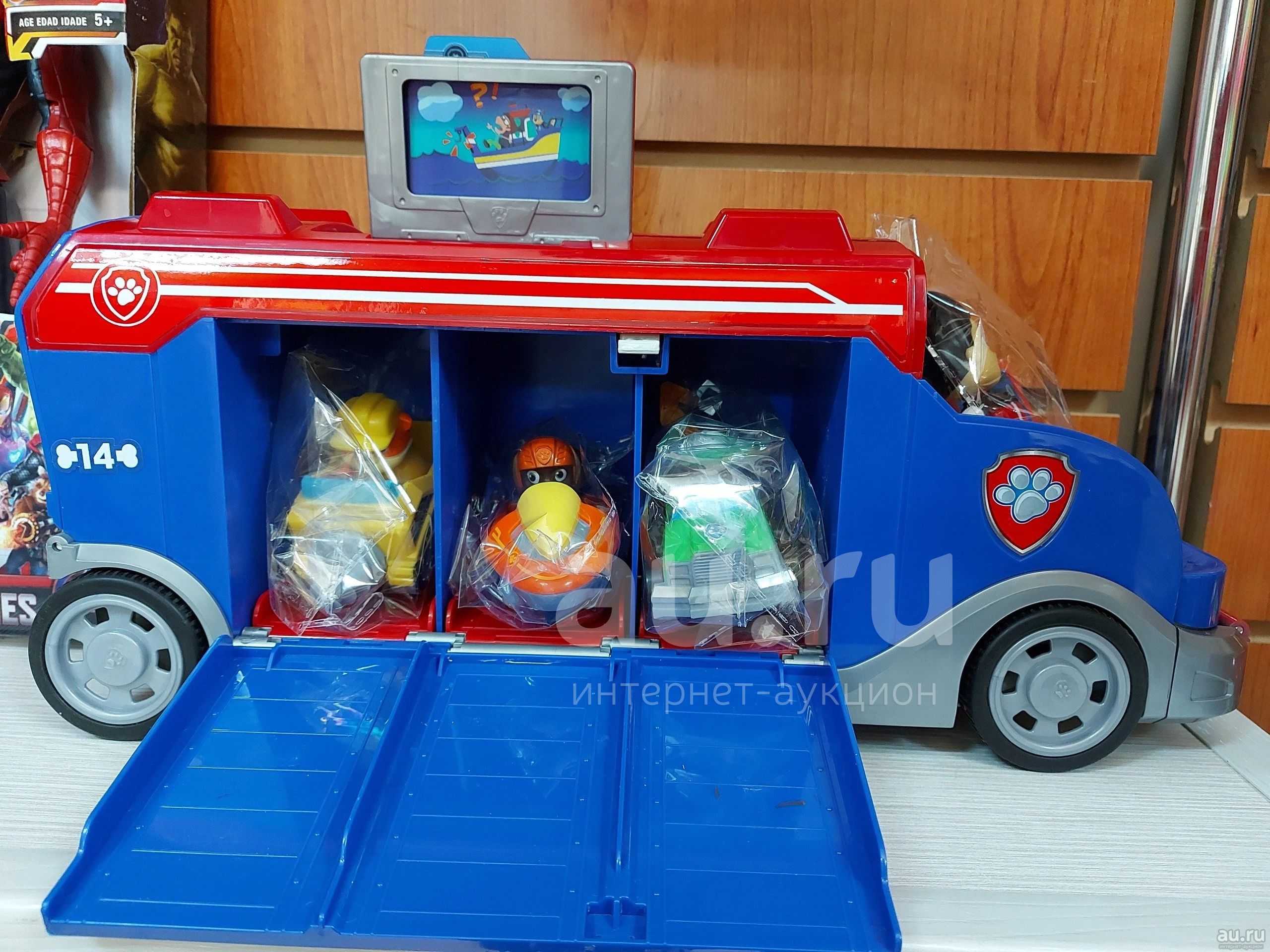 Щенячий патруль автобус Paw Patrol, 3 героя-щенка в машинках и Райдер ...