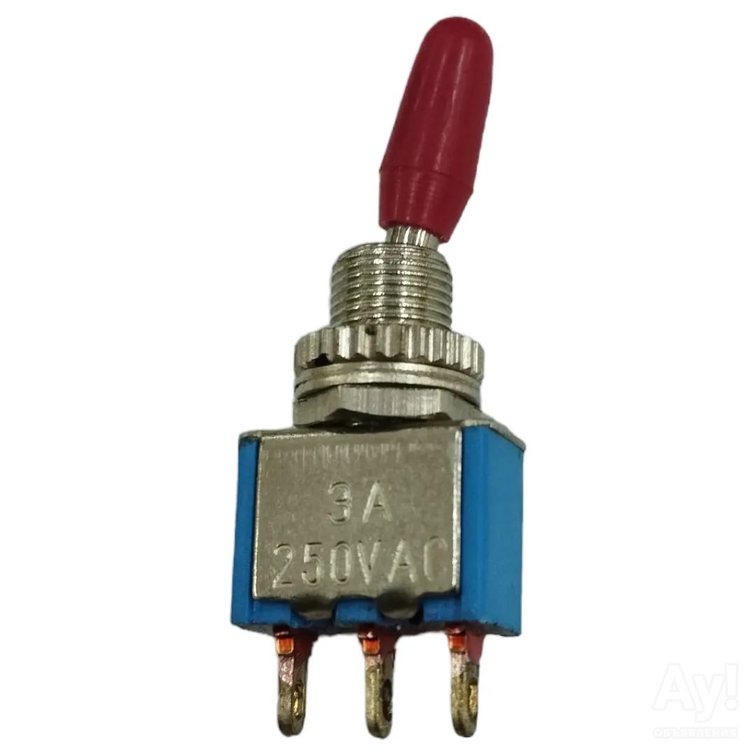 Переключатель тумблерный ON-ON, SPDT, 12.5*6.5мм М6, AC 250в, 3а, KNX-1 ...