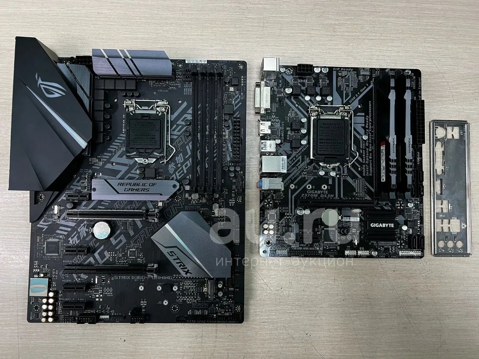 Материнские платы ASUS ROG Strix B360-F Gaming + Gigabyte Z370M DS3H ...