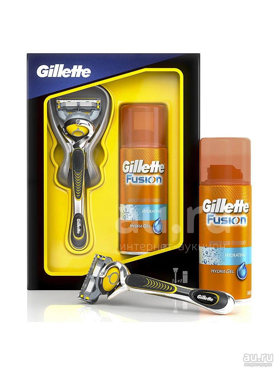 Gillette / Подарочный Набор Fusion Proglide: Бритва + Гель Для Бритья ...