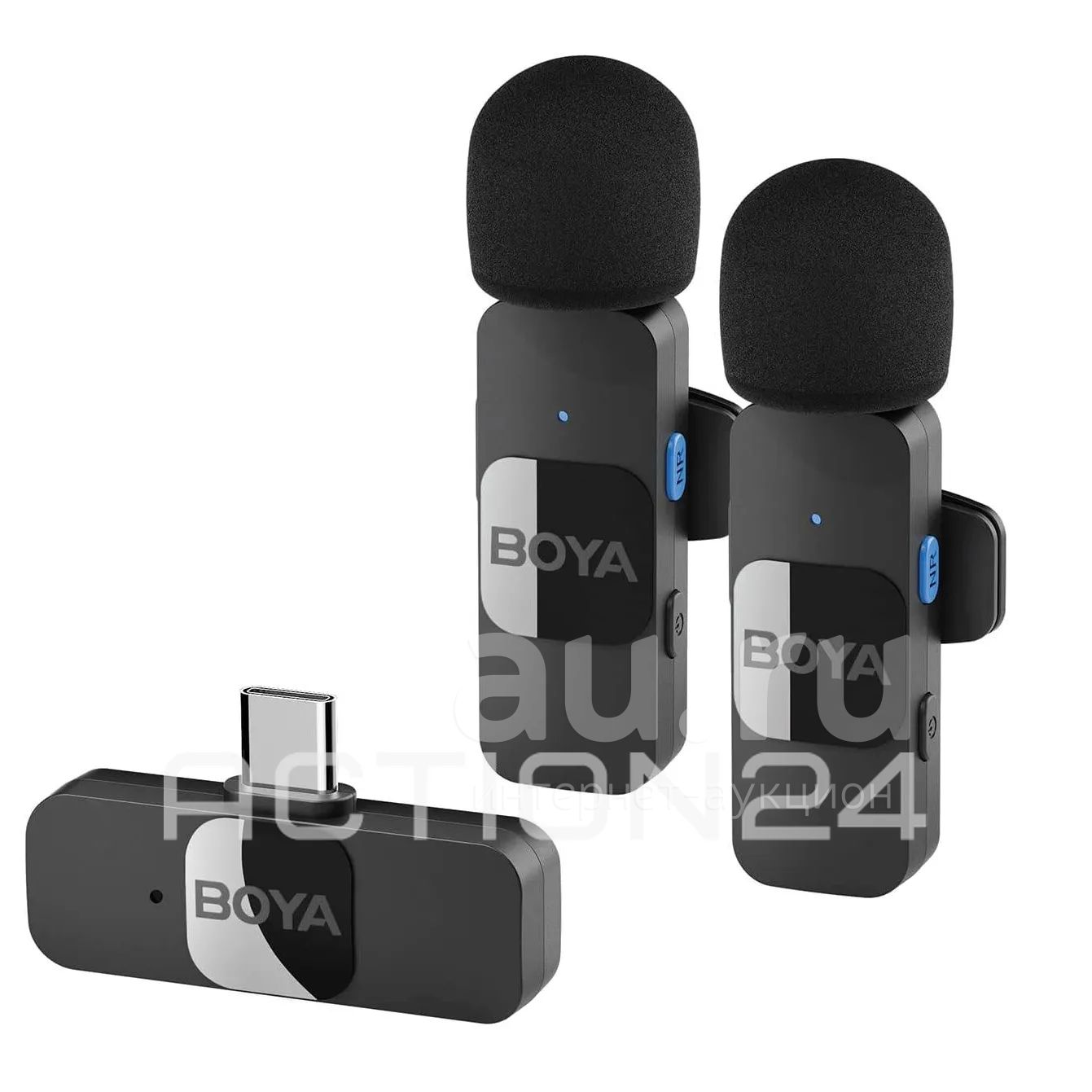 Петличный микрофон Boya BY-V20 Type-C (2 микрофона) — купить в Красноярске.  Микрофоны для фото и видеокамер на интернет-аукционе Au.ru