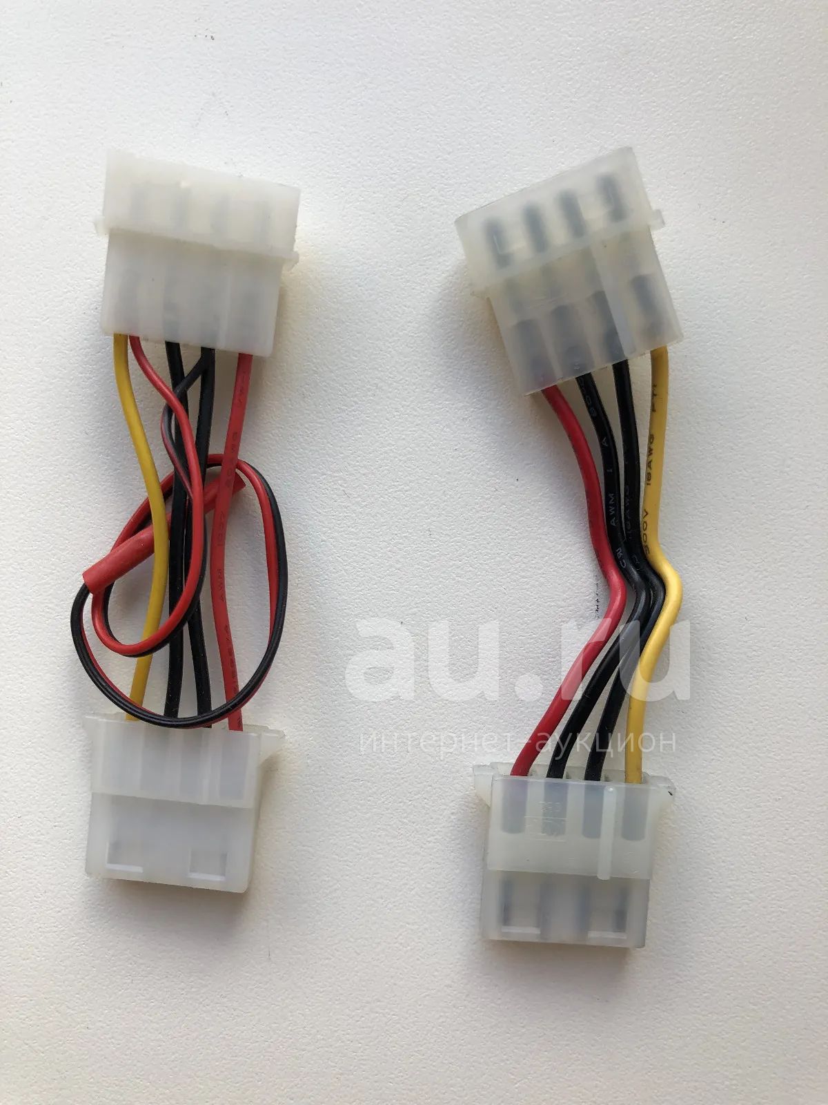 Переходник/удлинитель Molex (мама) - Molex (папа) ~10 см — купить в ...