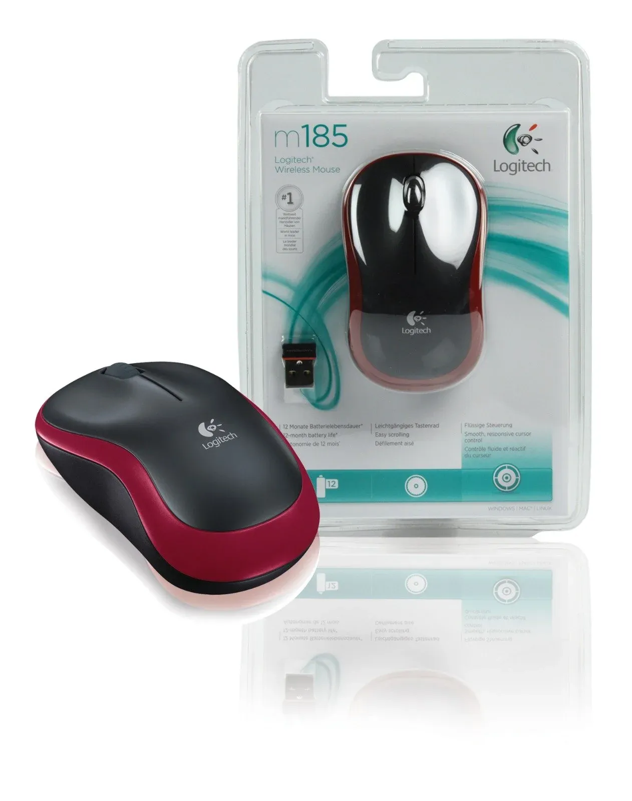 Logitech Wireless Mouse Red