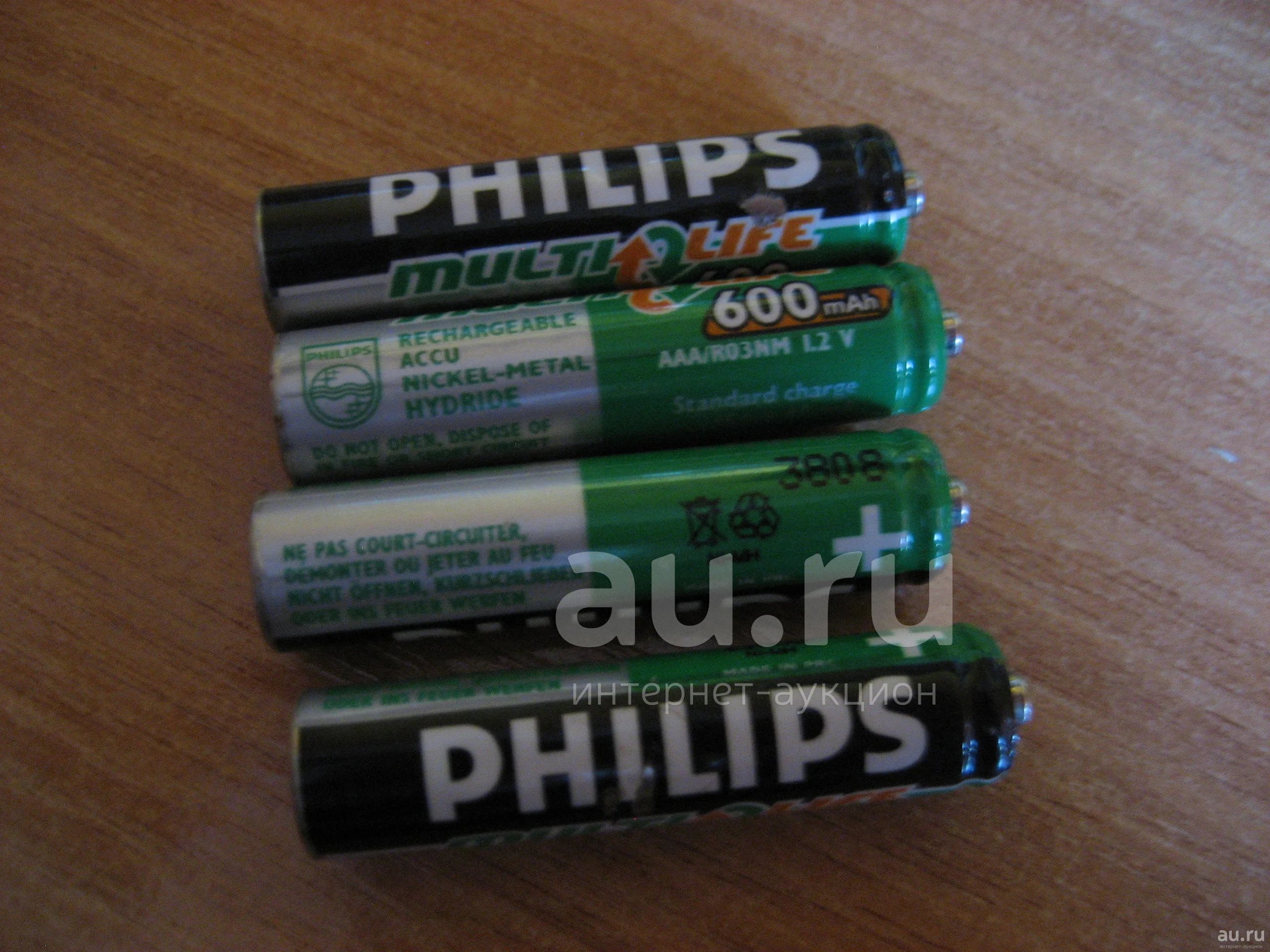 Аккумуляторы Philips Multilife 600 mAh 1.2 v AAA — купить в Красноярске.  Состояние: Б/у. Аккумуляторы на интернет-аукционе Au.ru